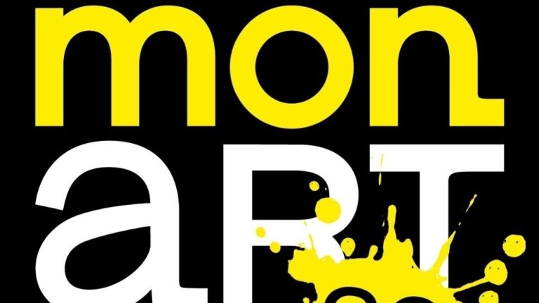 Logo von "monART 29" in gelber und weißer Schrift auf schwarzem Hintergrund.